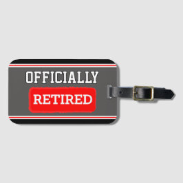 Presente de aposentadoria! Etiqueta de bagagem ofi