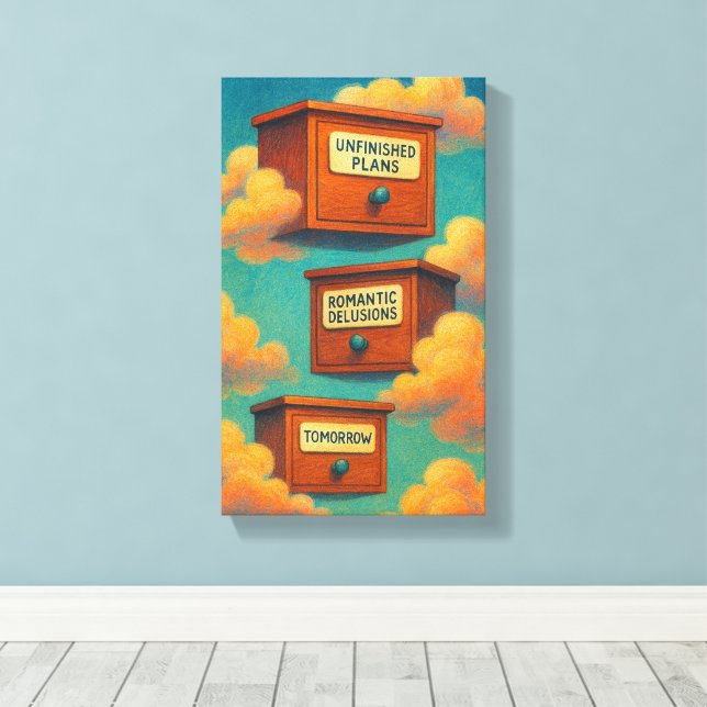 Presente de Arte de Parede de Canvas Flutuante Sur (Insitu(piso de madeira))