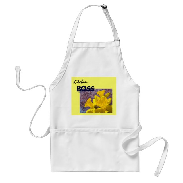 Presente de avental Kitchen BOSS Narcisos Amarelos (Frente)