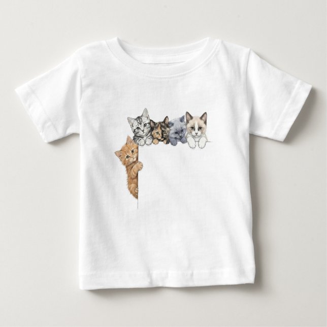 Presente de Bebê Amante de Gatos - Camiseta de Gat (Frente)