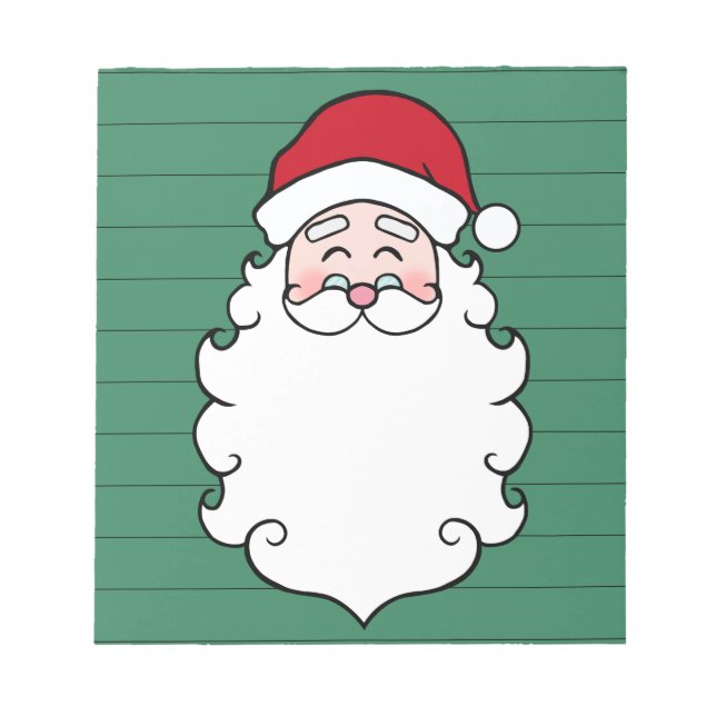 Presente de Bloco de Notas de Natal do Papai Noel (Frente)