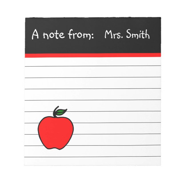 Presente de Bloco de Notas Personalizado da Profes (Frente)