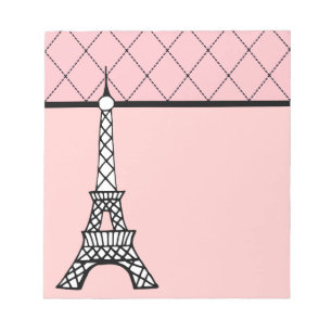 Presente de Bloco de Notas Rosa Torre Eiffel Paris