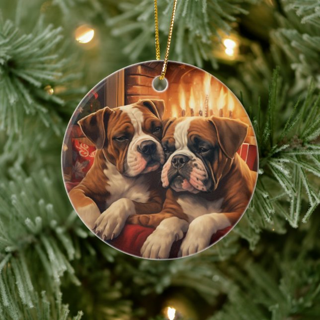 Presente de Boxer, Enfeites de natal, Presente de  (Árvore)