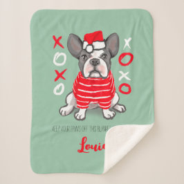 Presente de buldogue francês de cobertor de poeta 