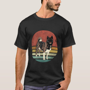 Presente De Camiseta de cão Vintage Akita Para Cac