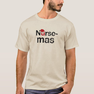 Presente de Camiseta de Natal Nurse-mas - Frente e