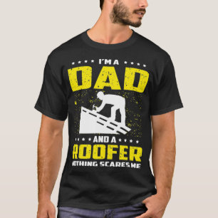Presente De Camiseta engraçada Do Pai Do Roofer P