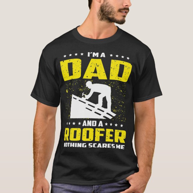 Presente De Camiseta engraçada Do Pai Do Roofer Pa (Frente)