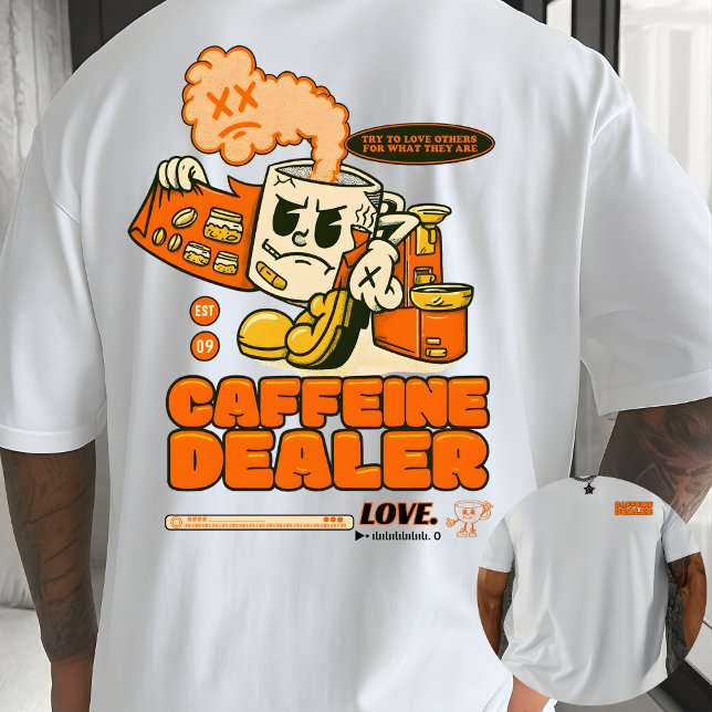 Presente de camiseta gráfica caneca de café desenh (Criador carregado)