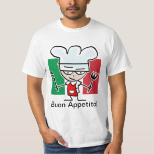 Presente de camiseta para chefs italianos