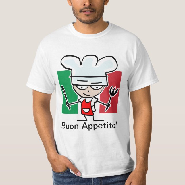 Presente de camiseta para chefs italianos (Frente)