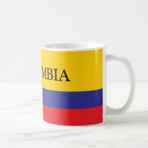 Presente de caneca de café com bandeira da Colômbi