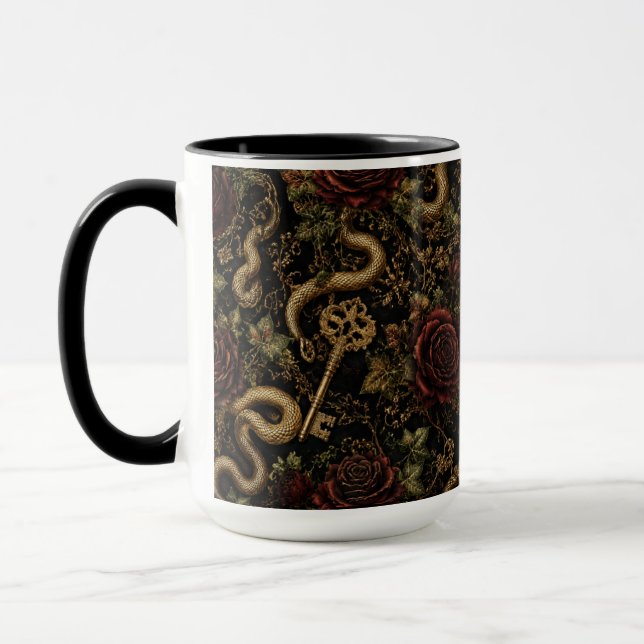 Presente de Caneca de Café da Manhã com Rosa de Ac (Esquerda)