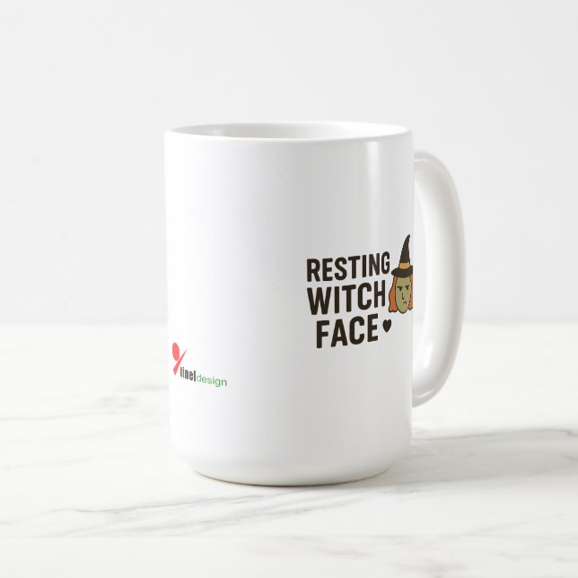 Presente de Caneca de Café de Bruxa Sarcástica Eng (Frente Esquerda)