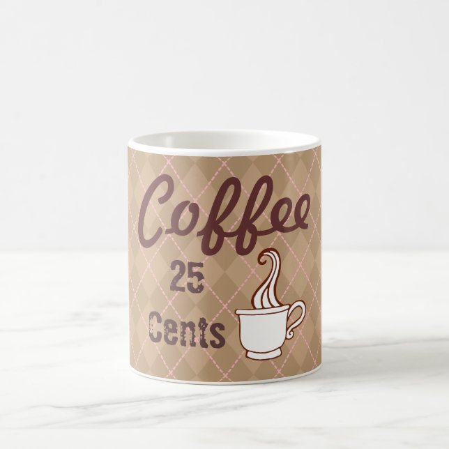 Presente de Caneca de Café de Cafeteria Retrô (Centro)