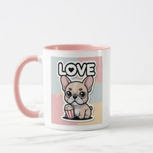 Presente de Caneca de Café Kawaii Francês Engraçad