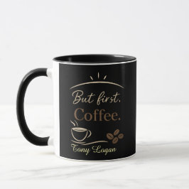 Presente de Caneca de Café Minimalista com Nome Pe