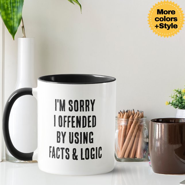 Presente de Caneca de Café Sarcástico Fatos Divert (Funny Facts & Logic Sarcastic Coffee Mug 🎁 )