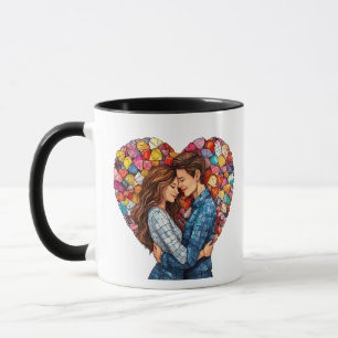 💖 Presente de Caneca de Citação de Amor de Casal