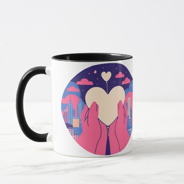 presente de caneca dia de os namorados romântica (Esquerda)