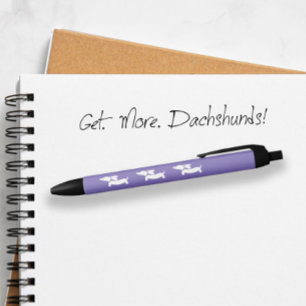 Presente de Caneta de Tinta Dachshund Roxo