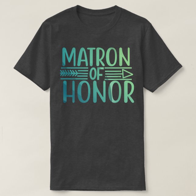 Presente De Casamento De Camisetas Da Matrão De Ho (Frente do Design)