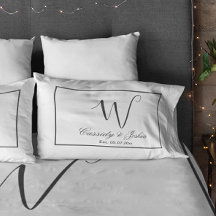 Presente de casamento elegante moderno monograma r