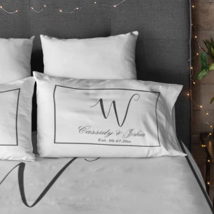 Presente de casamento elegante moderno monograma r