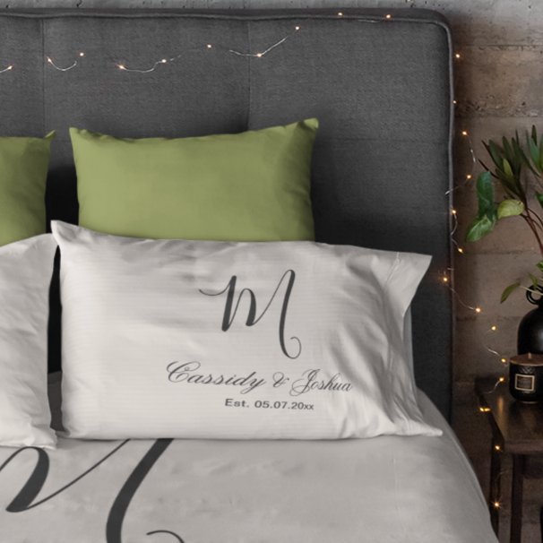 Presente de casamento elegante monograma moderno p (Criador carregado)