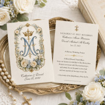 Presente de Casamento Monograma da Virgem Maria