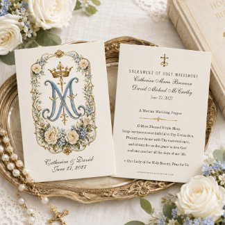Presente de Casamento Monograma da Virgem Maria