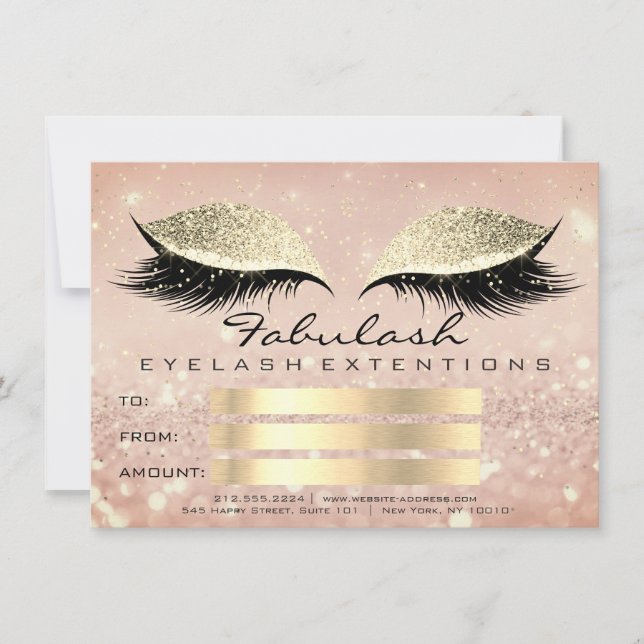 Presente de Certificado de Maquiagem Confetti Lash (Frente)