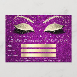 Presente de Certificado de Maquiagem Rosa Magenta 