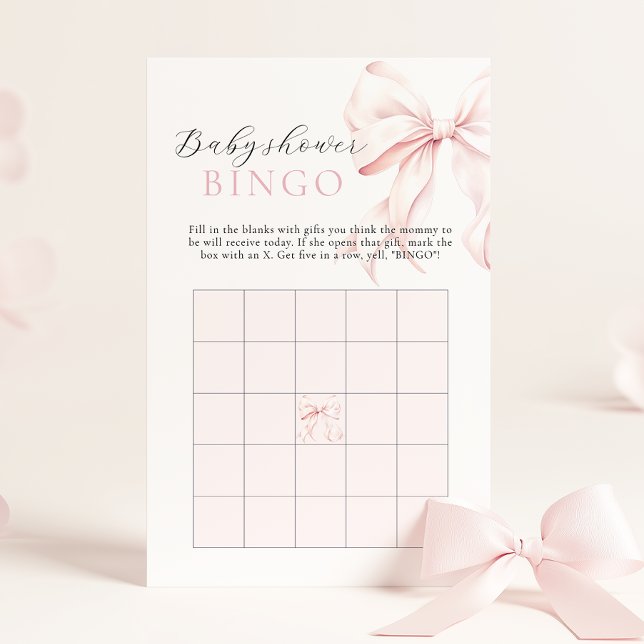 Presente de Chá de Bebê Menina com Laço Rosa Jogo  (Criador carregado)