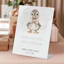 Presente de Chá de Bebê Pato Adorável Bamboleando