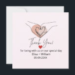 Presente de Convidado de Casamento de Cardiopatias<br><div class="desc">Mínimo Coração Mão-Mão,  Gesto de Casamento,  Presente. Você pode personalizar o nome,  data e mensagem.</div>