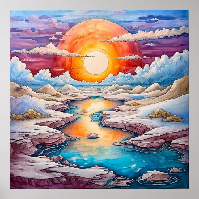 🌅 Presente de decoração de parede de paisagem mar (Frente)