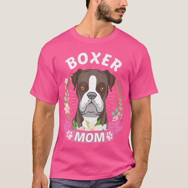 Presente de Dia de as mães de Camisa da Mãe Boxer (Frente)