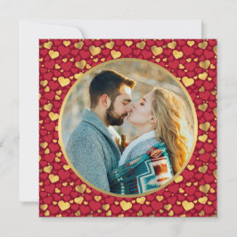 Presente de Dia de os namorados Dourado e vermelho