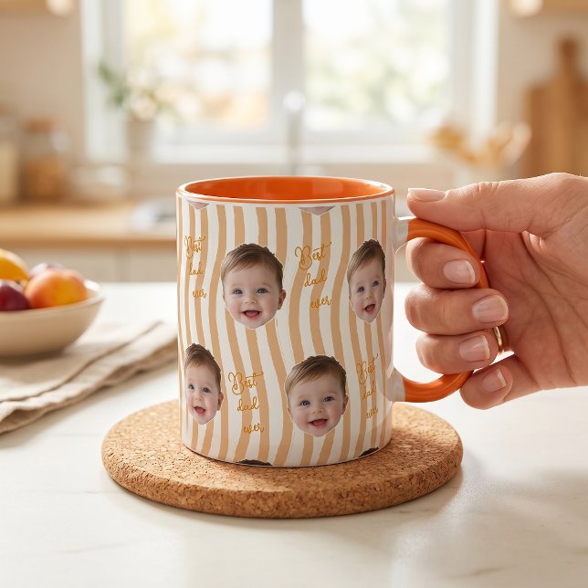 Presente de Dia dos Pais Laranja Caneca de Café Me (Criador carregado)