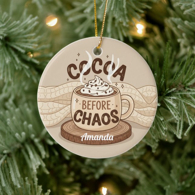Presente de Enfeite de Natal Engraçado Cacau Antes (Árvore)