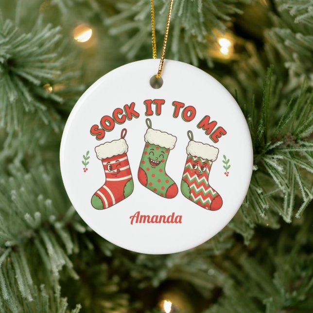 Presente de Enfeite de Natal Engraçado Sock It to  (Árvore)
