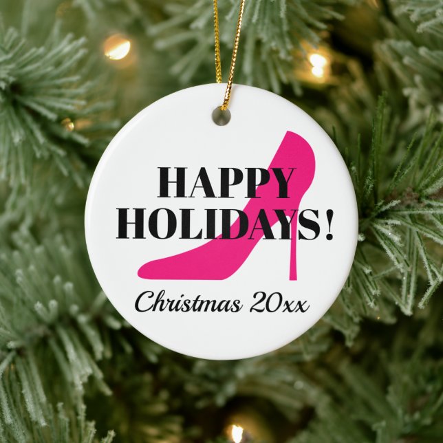 Presente de enfeite rosa para enfeite da árvore de (Árvore)