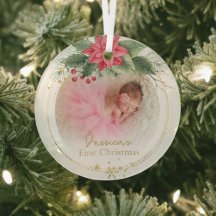 Presente de Foto do Primeiro Natal do Bebê 