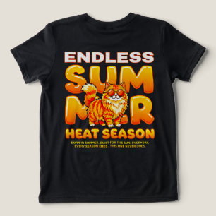 Presente de Gato de Verão – Camiseta Retro da Temp