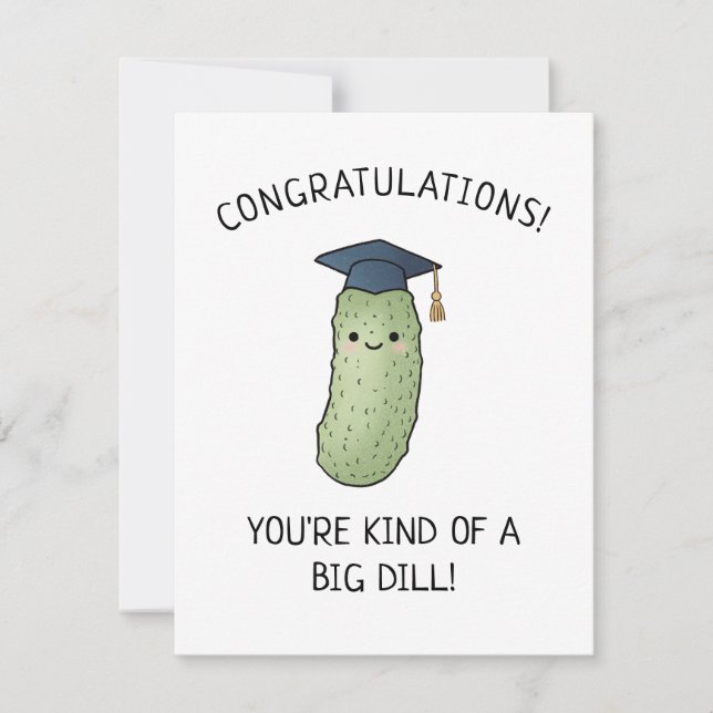 Presente de Graduação com Piada de Pepino com Dill (Frente)