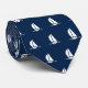 Presente de gravata náutica de veleiro azul marinh (Rolled)