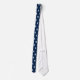 Presente de gravata náutica de veleiro azul marinh (Verso)