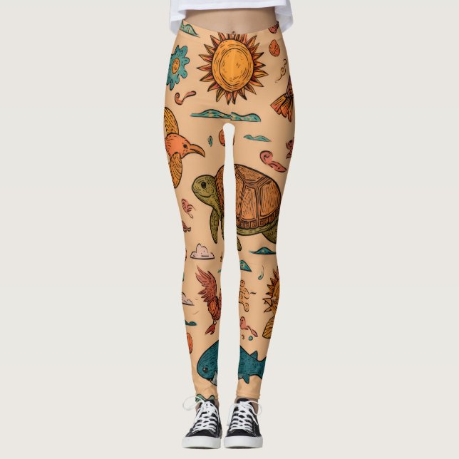 Presente de Leggings Palm & Sand (Frente)